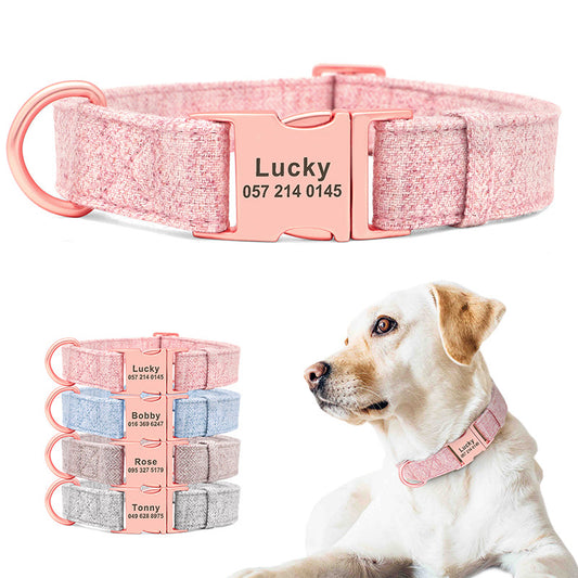 Collier Personnalisé pour Chien & Chat avec Laisse Anti-Perte