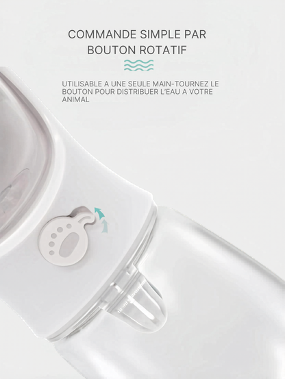 🐾 Bouteille Portable 2-en-1 pour Chien &amp; Chat — Eau + Nourriture