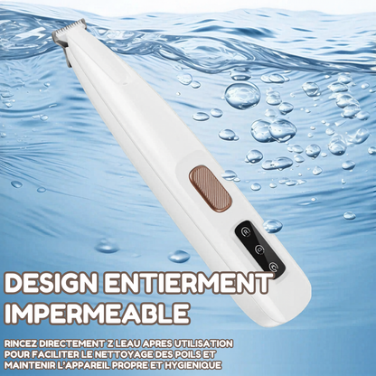 Tondeuse pour pattes de chien avec lumière LED, entièrement étanche, tondeuse à poils pour animaux de compagnie avec écran LED, tondeuse pour toilettage des chiens, lame large de 18 mm