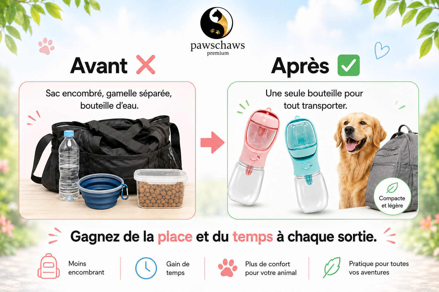Le système intelligent qui permet de transporter nourriture et hydratation dans un format compact et facile à utiliser.