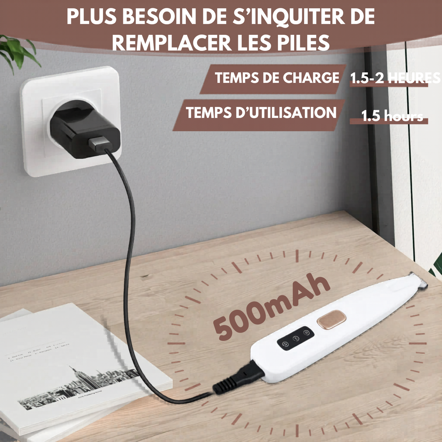 Tondeuse pour pattes de chien avec lumière LED, entièrement étanche, tondeuse à poils pour animaux de compagnie avec écran LED, tondeuse pour toilettage des chiens, lame large de 18 mm