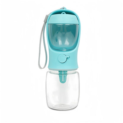 🐾 Bouteille Portable 2-en-1 pour Chien &amp; Chat — Eau + Nourriture