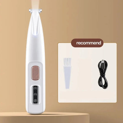 Tondeuse pour pattes de chien avec lumière LED, entièrement étanche, tondeuse à poils pour animaux de compagnie avec écran LED, tondeuse pour toilettage des chiens, lame large de 18 mm