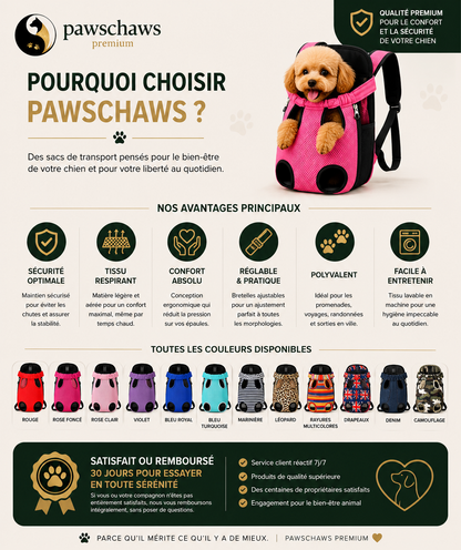 Comparatif des avantages du sac de transport Pawschaws pour le confort et la sécurité de l'animal