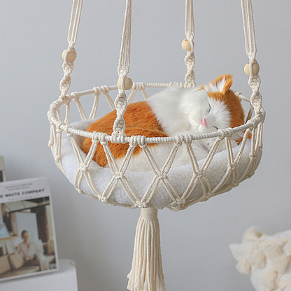 Grand Hamac Macramé pour Chat