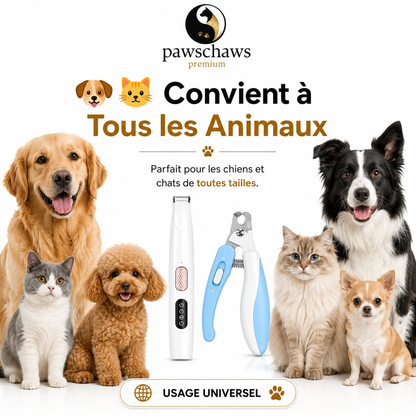 Kit de toilettage Pawschaws Premium adapté aux chiens et chats de toutes tailles