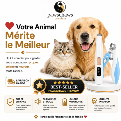 Kit complet de toilettage Pawschaws Premium pour chiens et chats avec livraison rapide