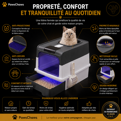 Guide d'utilisation de la litière fermée pour chat